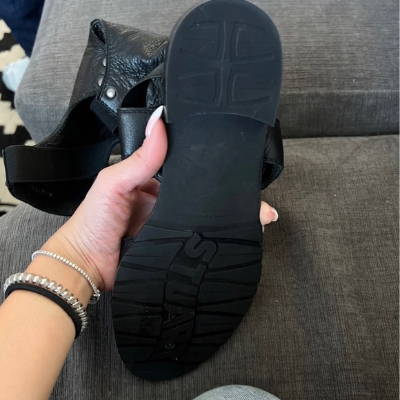 Stuart Weitzman Backview Leather Gladiator Shoes - Picture 6 of 7